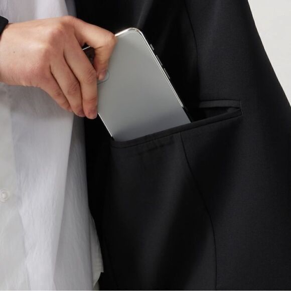 Athleta Black Blazer with White Trim - Picture 4 of 6